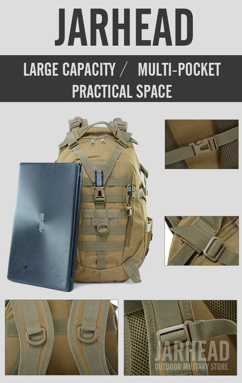 Military Backpack-Waterproof Hiking Survival Reflective Bag