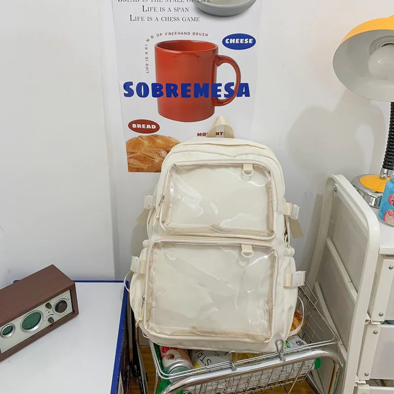 Large Capacity Transparent Nylon Shoulder Bag