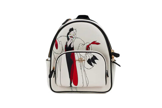 Coach X Disney Cruella Motif Mini Leather Court Backpack