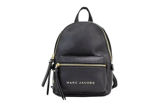 Marc Jacobs Mini Black Pebbled Leather Adjustable Backpack
