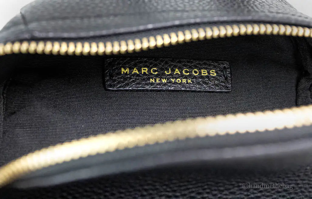 Marc Jacobs Mini Black Pebbled Leather Adjustable Backpack