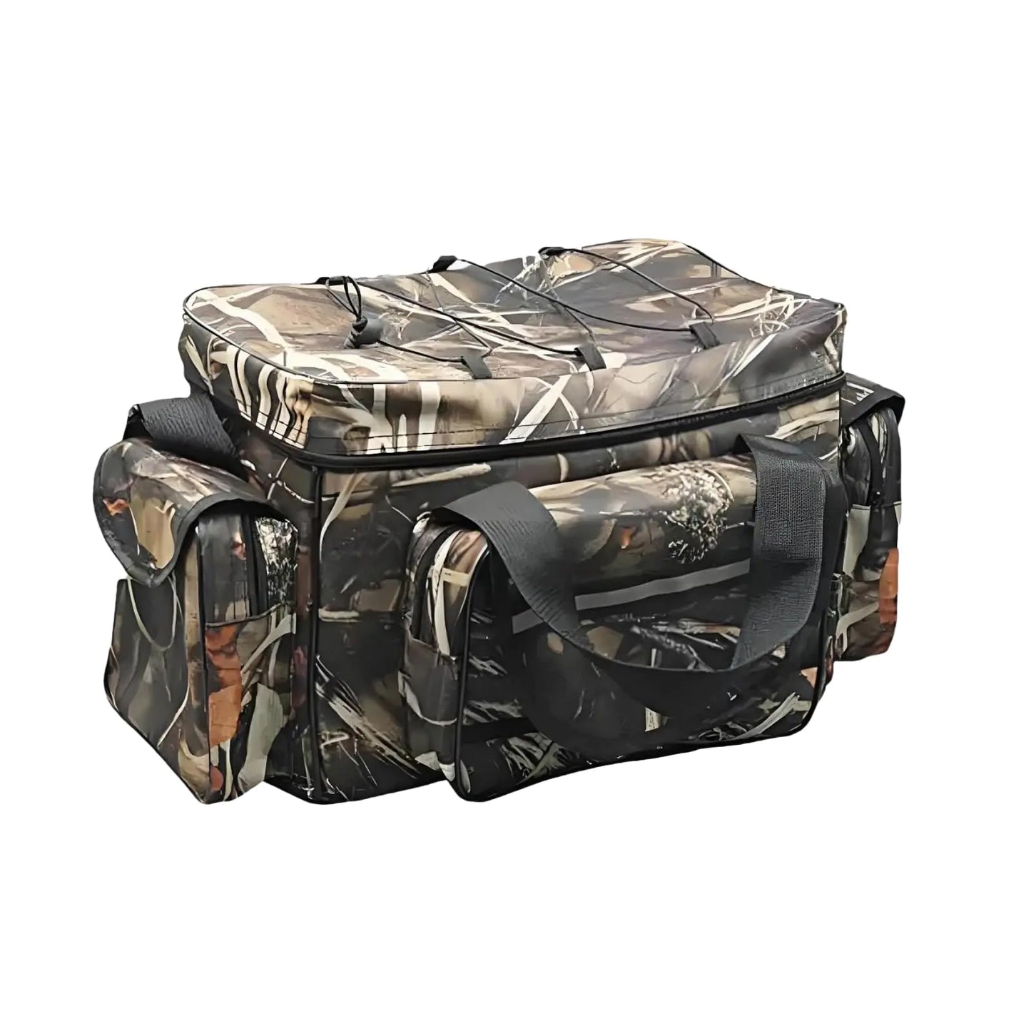 BalanZze Fishing Tackle Bag for Saltwater or Freshwater Water-Resistant 3600 Tackle Box Bag Fishing Bags for men 19.68 * 11.81 * 9.84in Camouflage Color