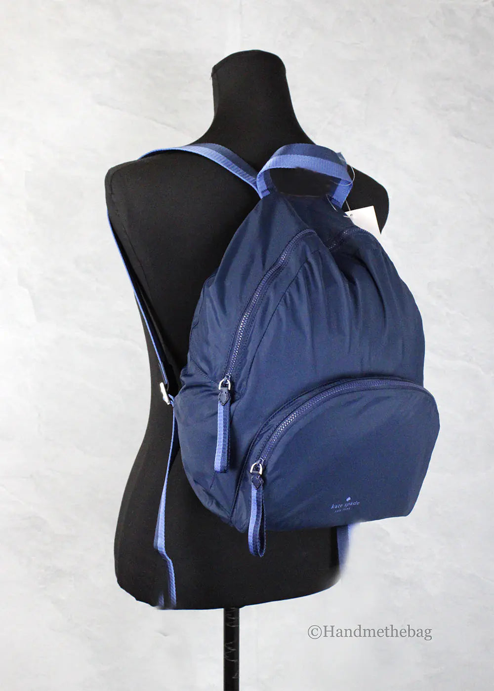 Kate Spade Arya Medium Nylon Nightcap Blue Packable Backpack