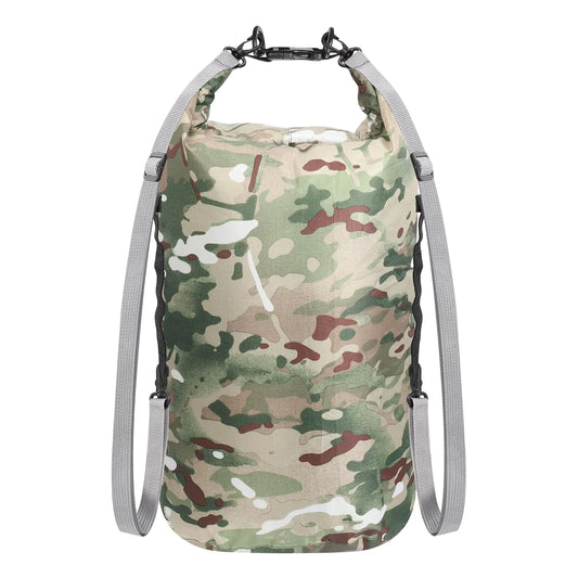 Amengsen Dry Bags Waterproof Dry Sacks Camouflage Small Lightweight Dry Bag with Strap for Paddle Board Kayaking Fishing Camping Hiking (20L)