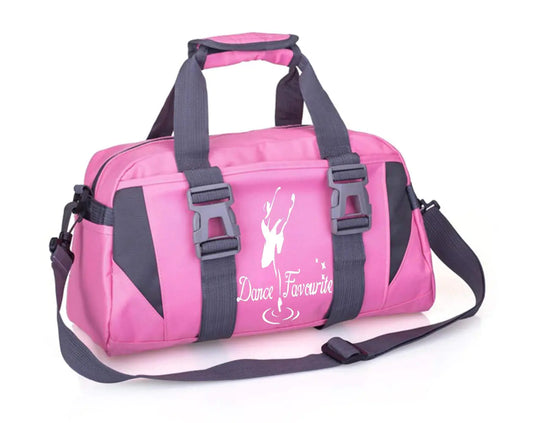 Small/Large Dance Duffle Bag For Girls Sport Gym Bags For Women Yoga Bag (pink and white Small)