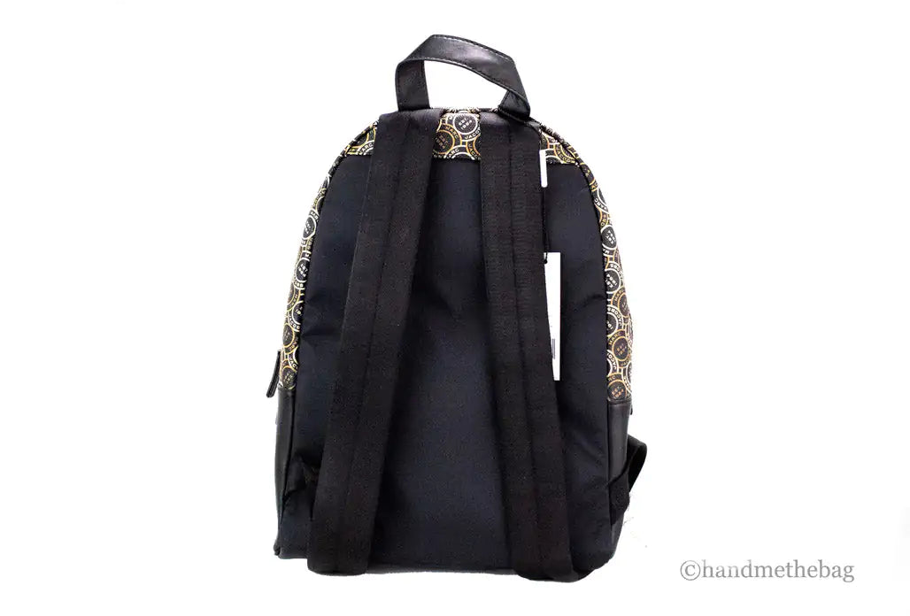 Marc Jacobs Signet Medium Black Logo Printed Backpack