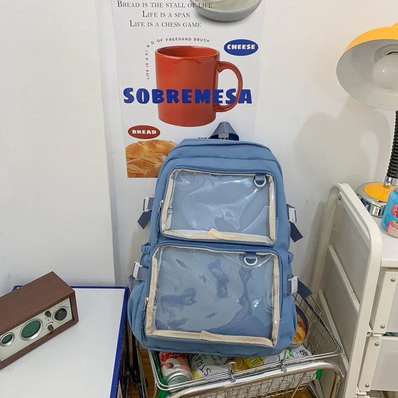 Large Capacity Transparent Nylon Shoulder Bag