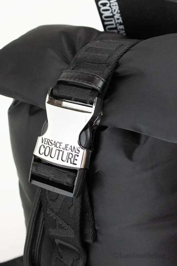 Versace Jeans Couture Small Black Nylon Safety Buckle Backpack