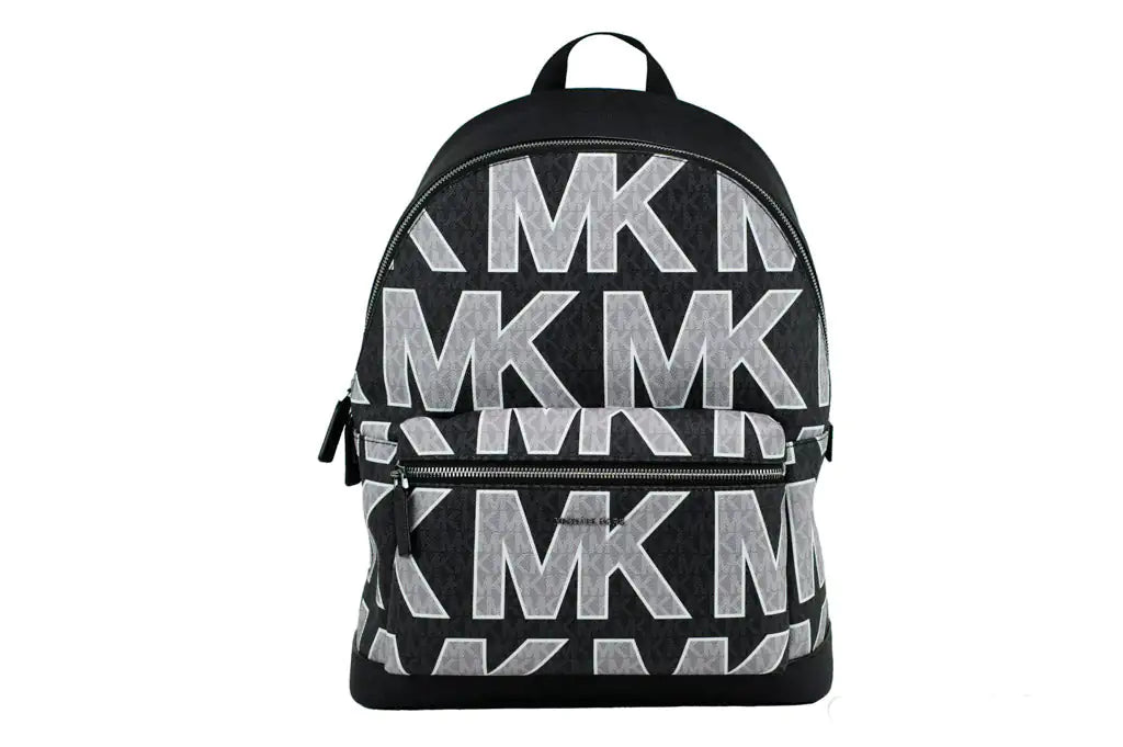 Michael Kors Cooper Black Signature PVC Graphic Logo Backpack