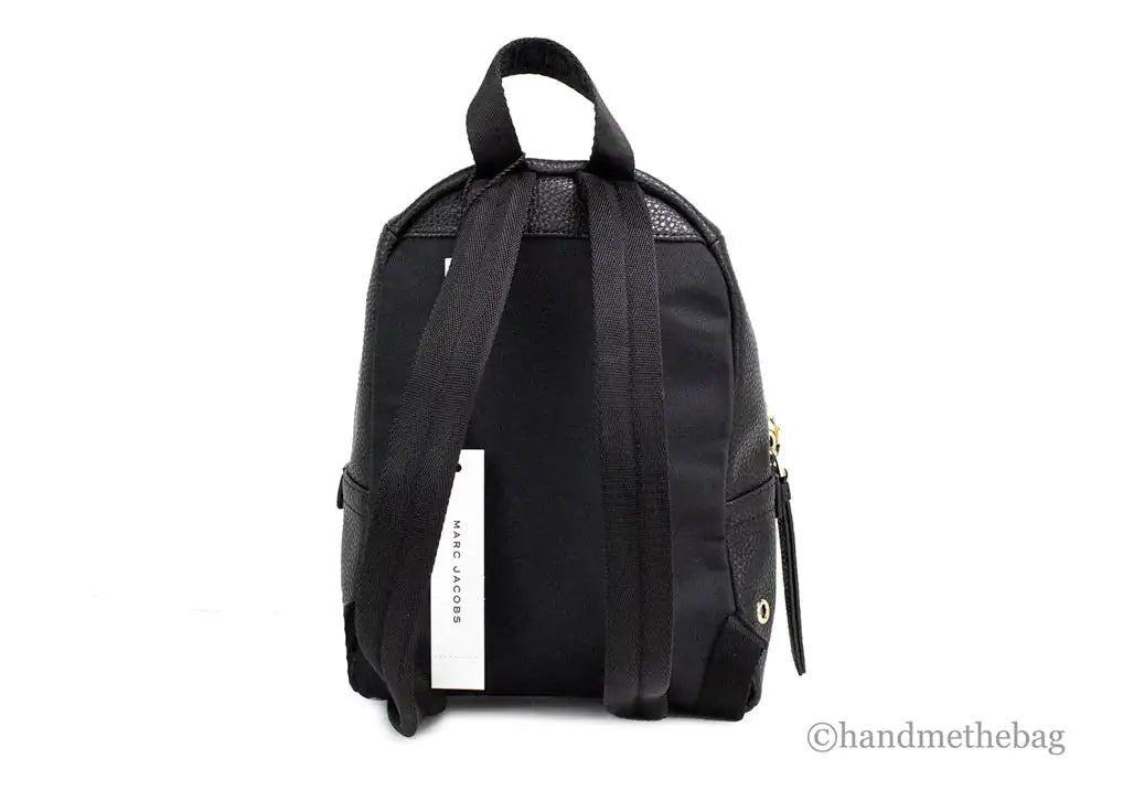 Marc Jacobs Mini Black Pebbled Leather Adjustable Backpack