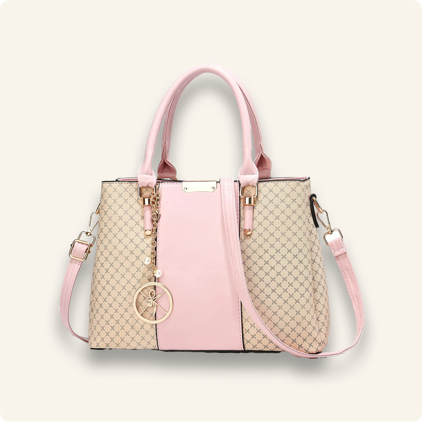 Purse and Handbags for Women 3 Zip Compartments Tote Bag Designer Shoulder Purse Top Handle Satchel Bags