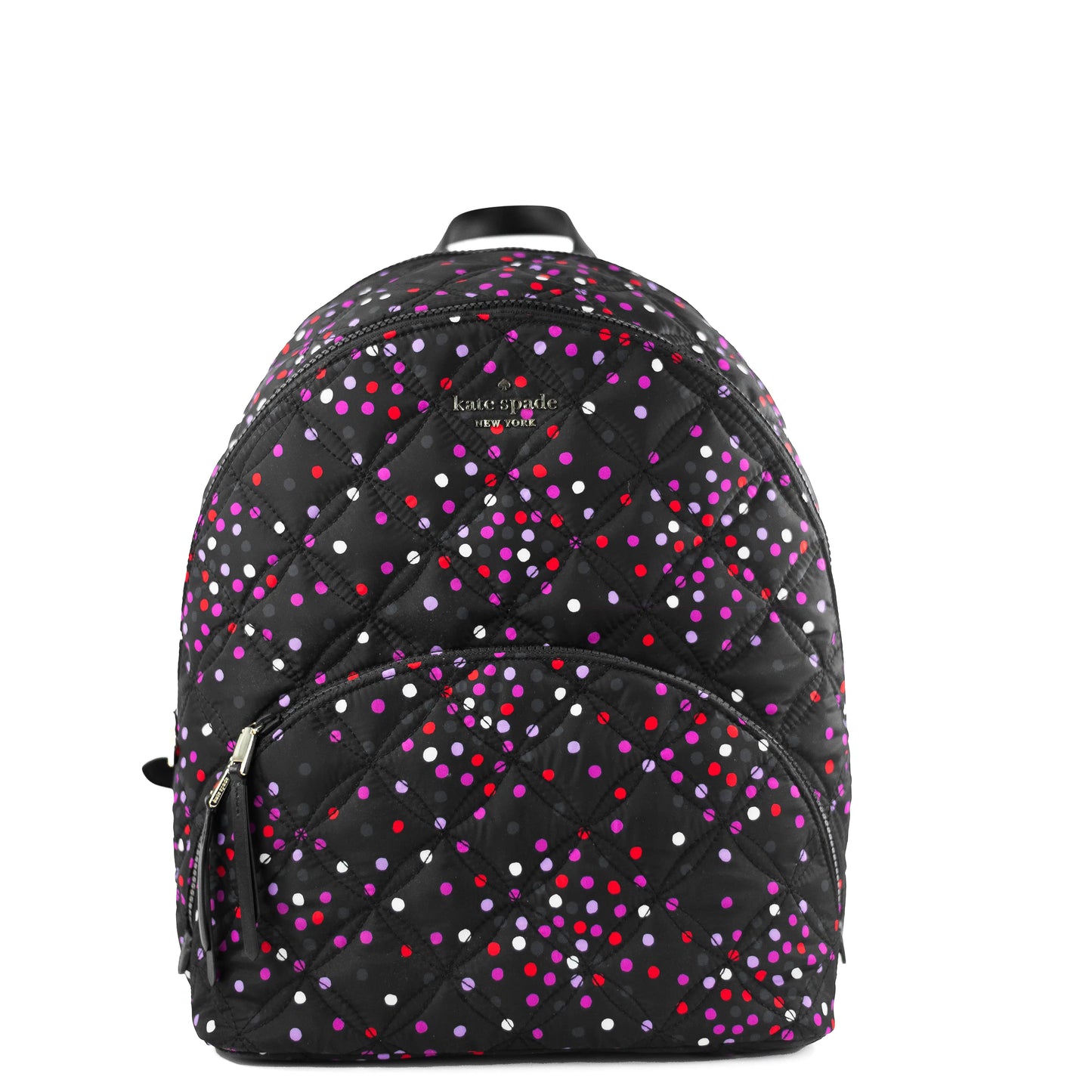 Kate Spade Karissa Large Nylon Quilted Festive Backpack Bundle