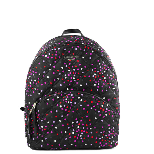 Kate Spade Karissa Large Nylon Quilted Festive Backpack Bundle