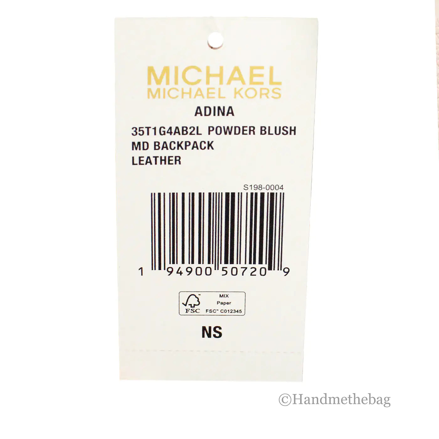 Michael Kors Adina Medium Powder Blush Leather Convertible Backpack