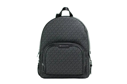 Michael Kors Jaycee Large Black  Zip Pocket Backpack